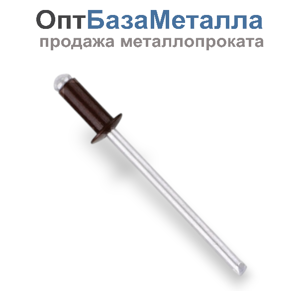 Заклепка вытяжная комбинированная 3.2х10 алюминий/сталь RAL 8019